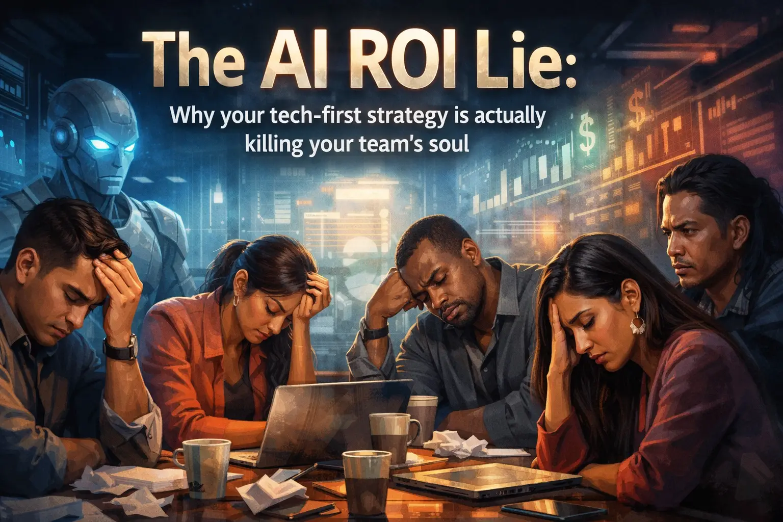 The AI ROI Lie: Why your tech-first strategy is actually killing your team’s soul.